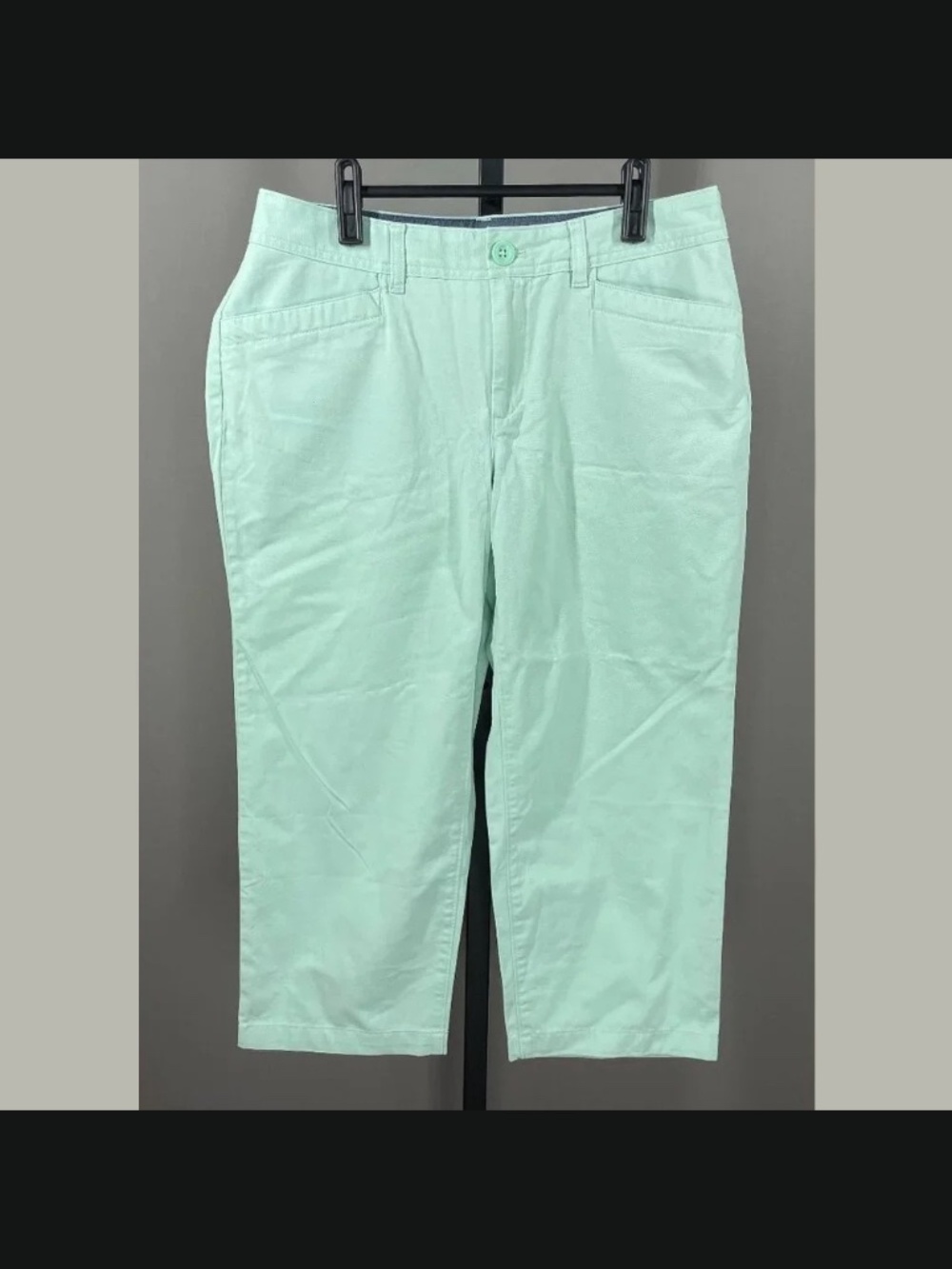 NEW Eddie Bauer Pants Womens 10 green straight crop preppy outdoor colorful